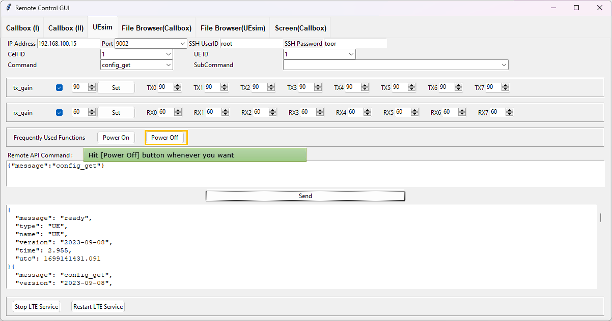 RemoteAPI GUI UserOperation UEsim 06